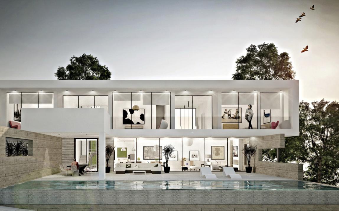 nouvelle villa en construction à vendre, La Mairena, Marbella vues mer, grande parcelle 1