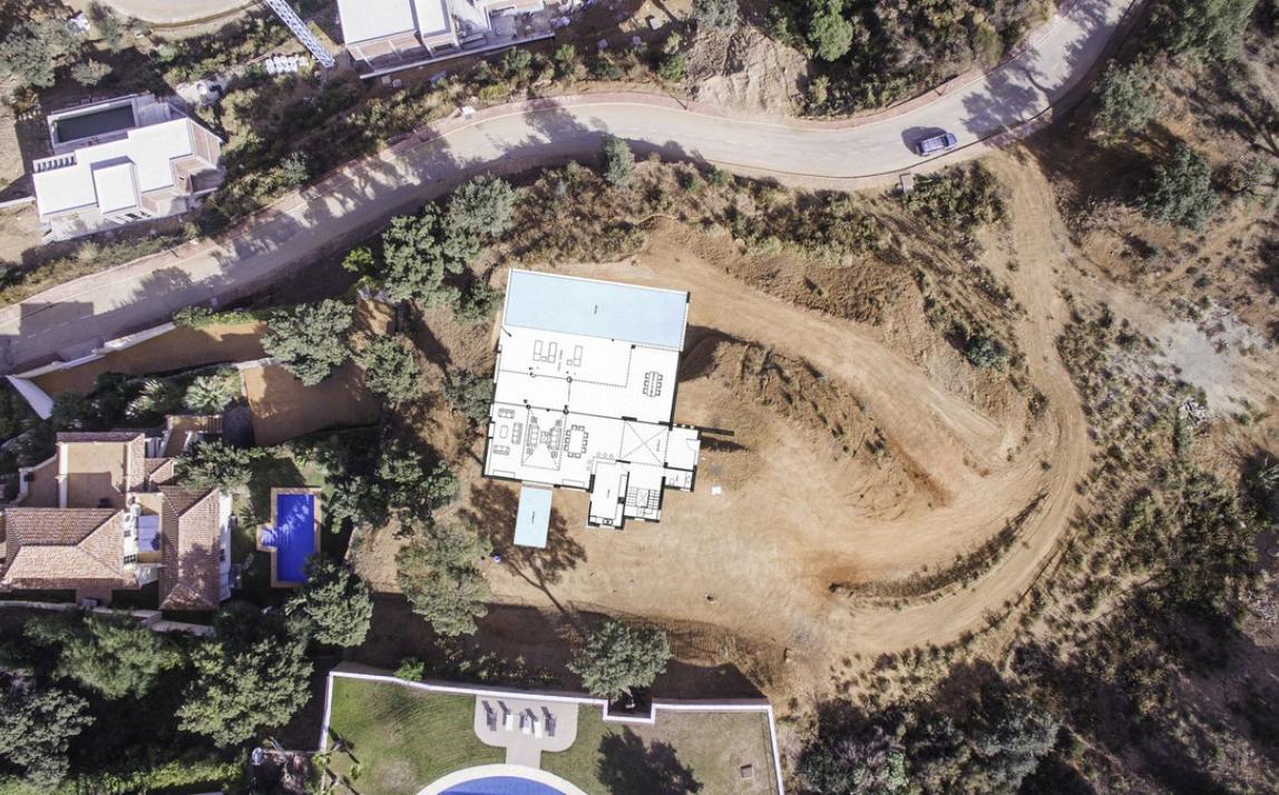 nouvelle villa en construction à vendre, La Mairena, Marbella vues mer, grande parcelle 18