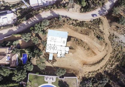 nouvelle villa en construction à vendre, La Mairena, Marbella vues mer, grande parcelle 37