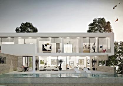 nouvelle villa en construction à vendre, La Mairena, Marbella vues mer, grande parcelle 17