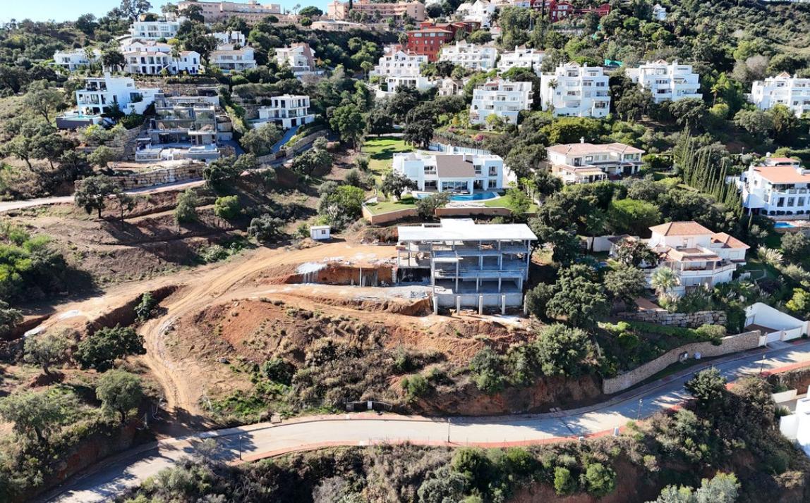 nouvelle villa en construction à vendre, La Mairena, Marbella vues mer, grande parcelle 2