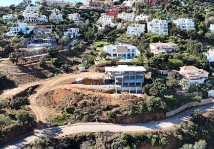 nouvelle villa en construction à vendre, La Mairena, Marbella vues mer, grande parcelle 18