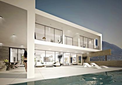 nouvelle villa en construction à vendre, La Mairena, Marbella vues mer, grande parcelle 25